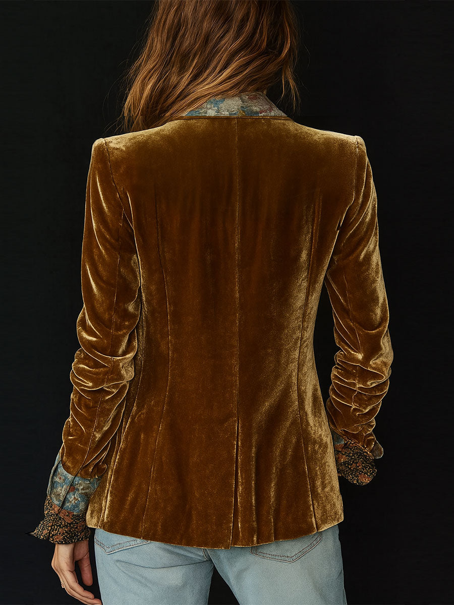 Barbara | Blazer Patchwork Stampato Floreale Vintage