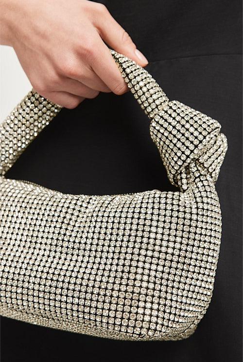 BORSA BAGUETTE GLITTERATA - FABIANA