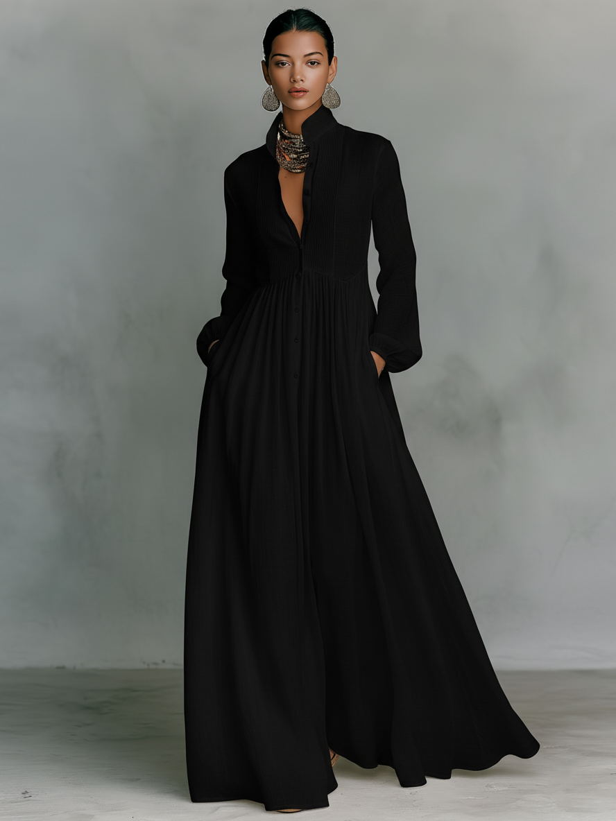 Maxi Cotton and Linen Dress