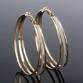 Piedad - Retro Gold Hoop Earrings