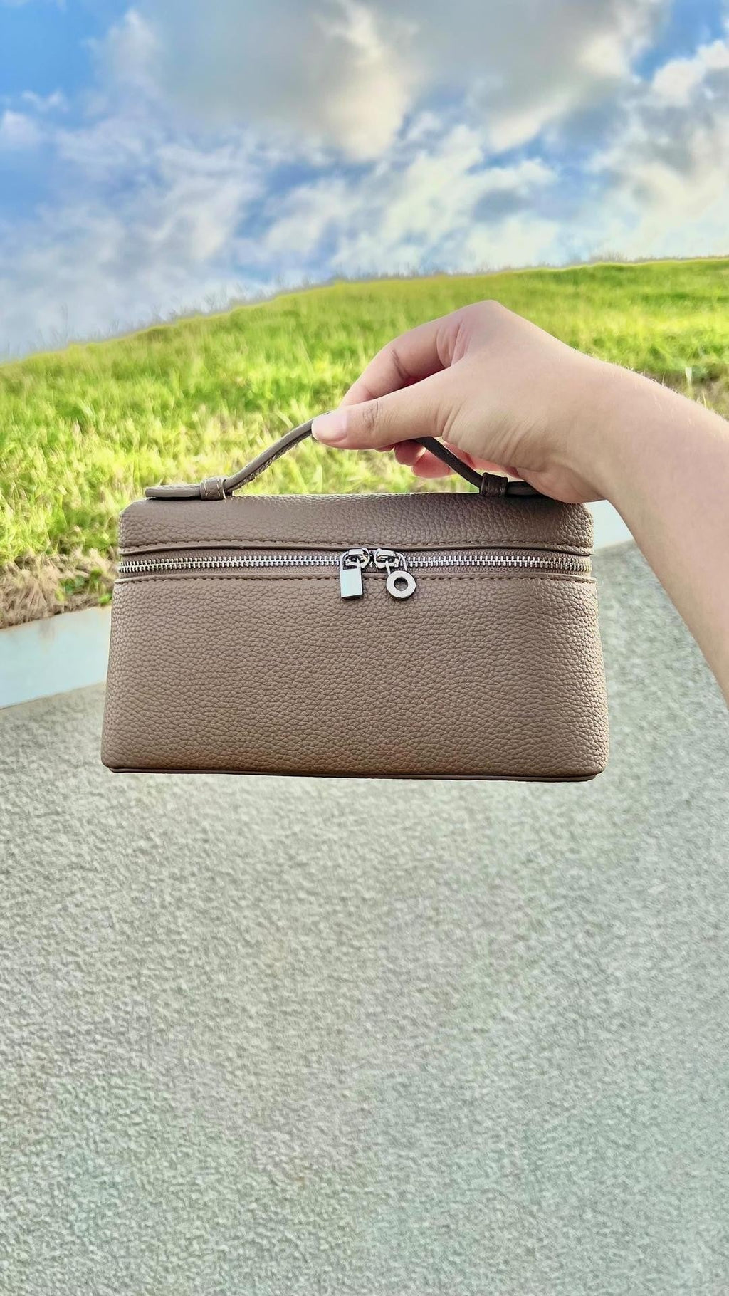 BORSA TOTE PICCOLA IN PELLE ROSA
