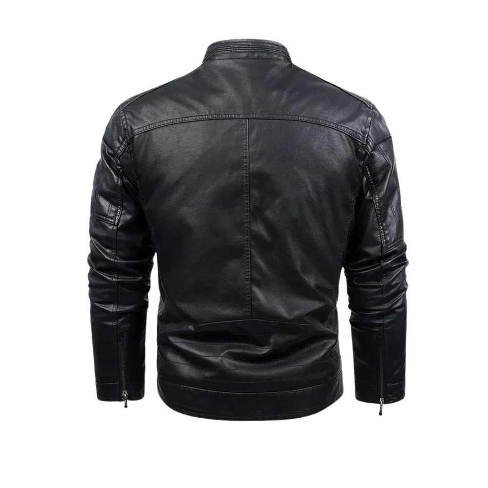 Ivan | Retro Lined Leather Jacket