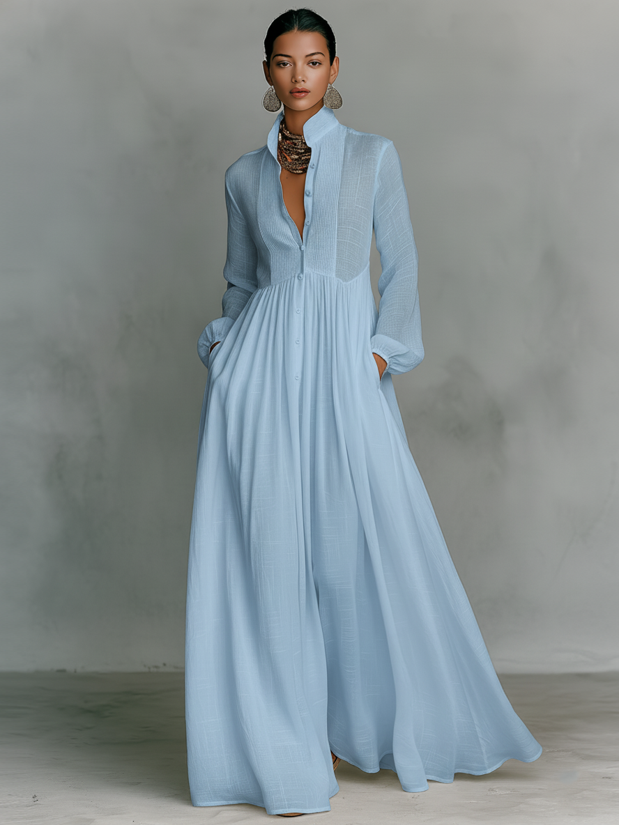 Maxi Cotton and Linen Dress