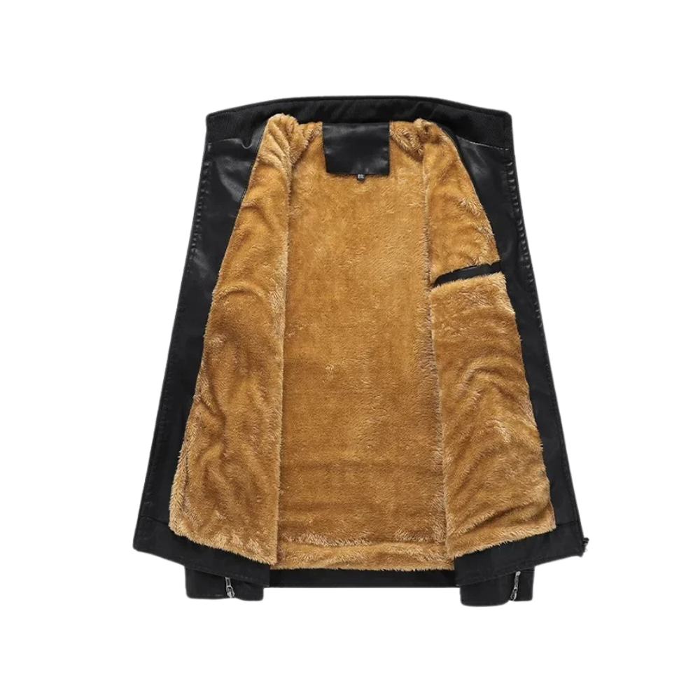 Ivan | Retro Lined Leather Jacket