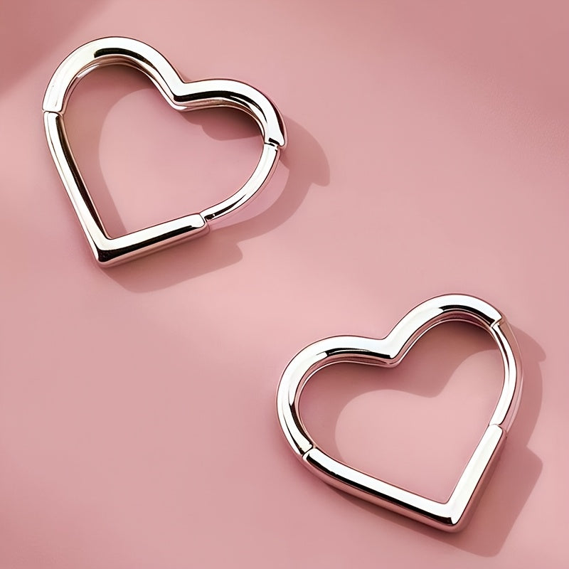 Pilar - Gold Heart-Shaped Stainless Steel Earrings