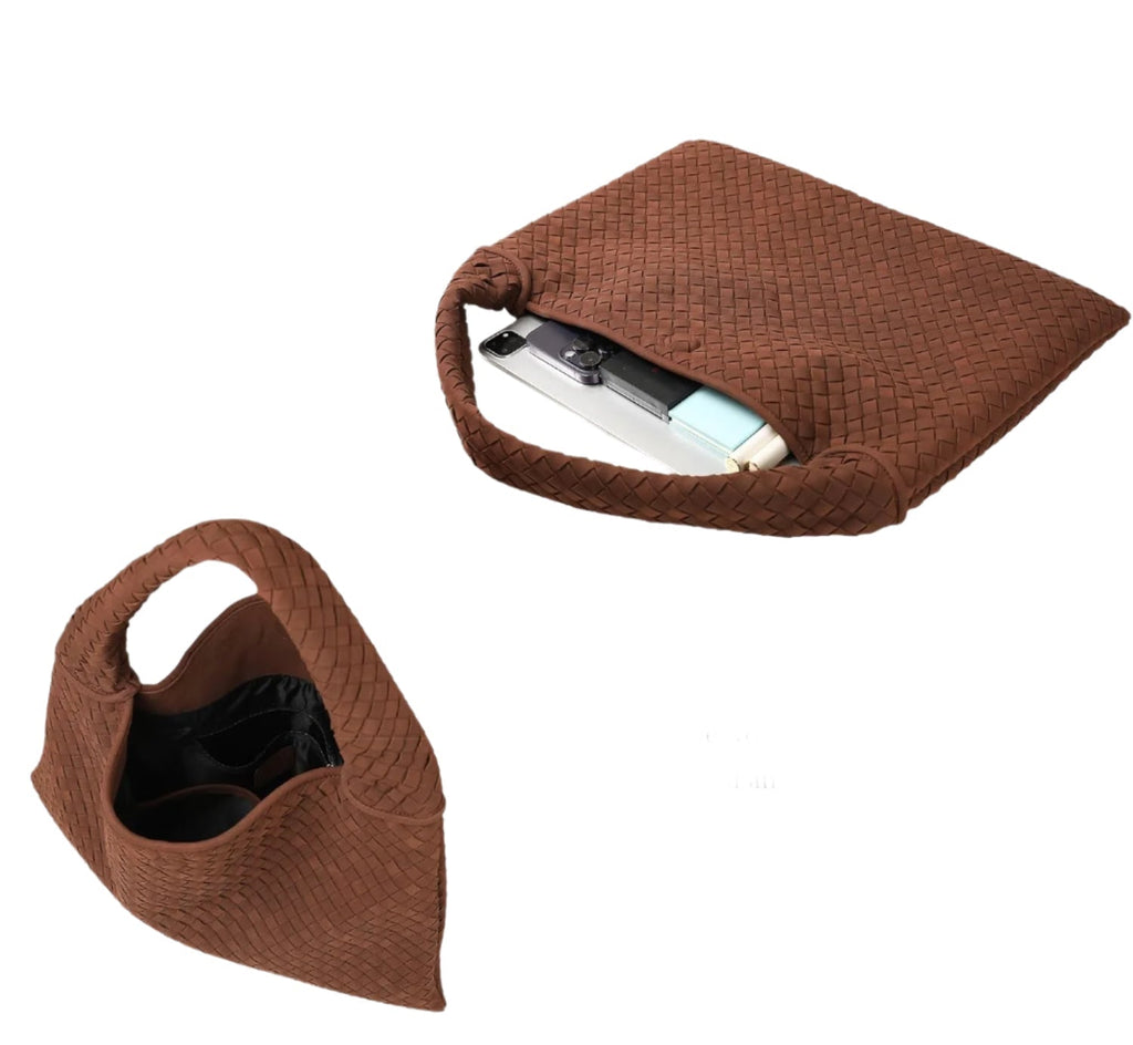 BORSA GRANDE IN CAMOSCIO INTRECCIATO - TORY