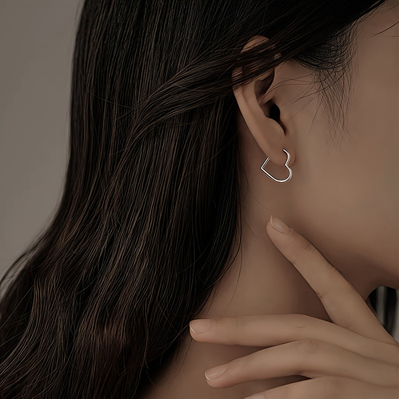 Pilar - Gold Heart-Shaped Stainless Steel Earrings