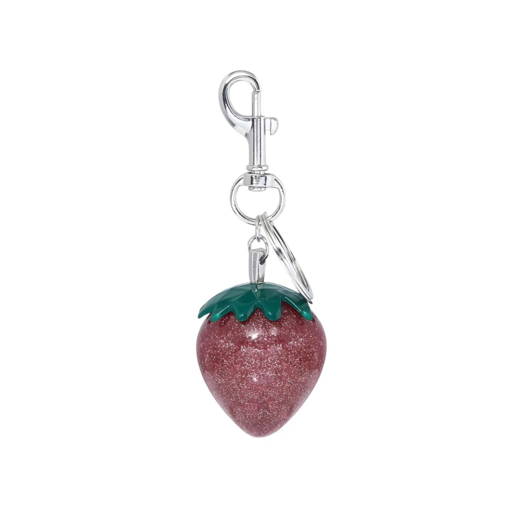 SILVER STRAWBERRY CHARM