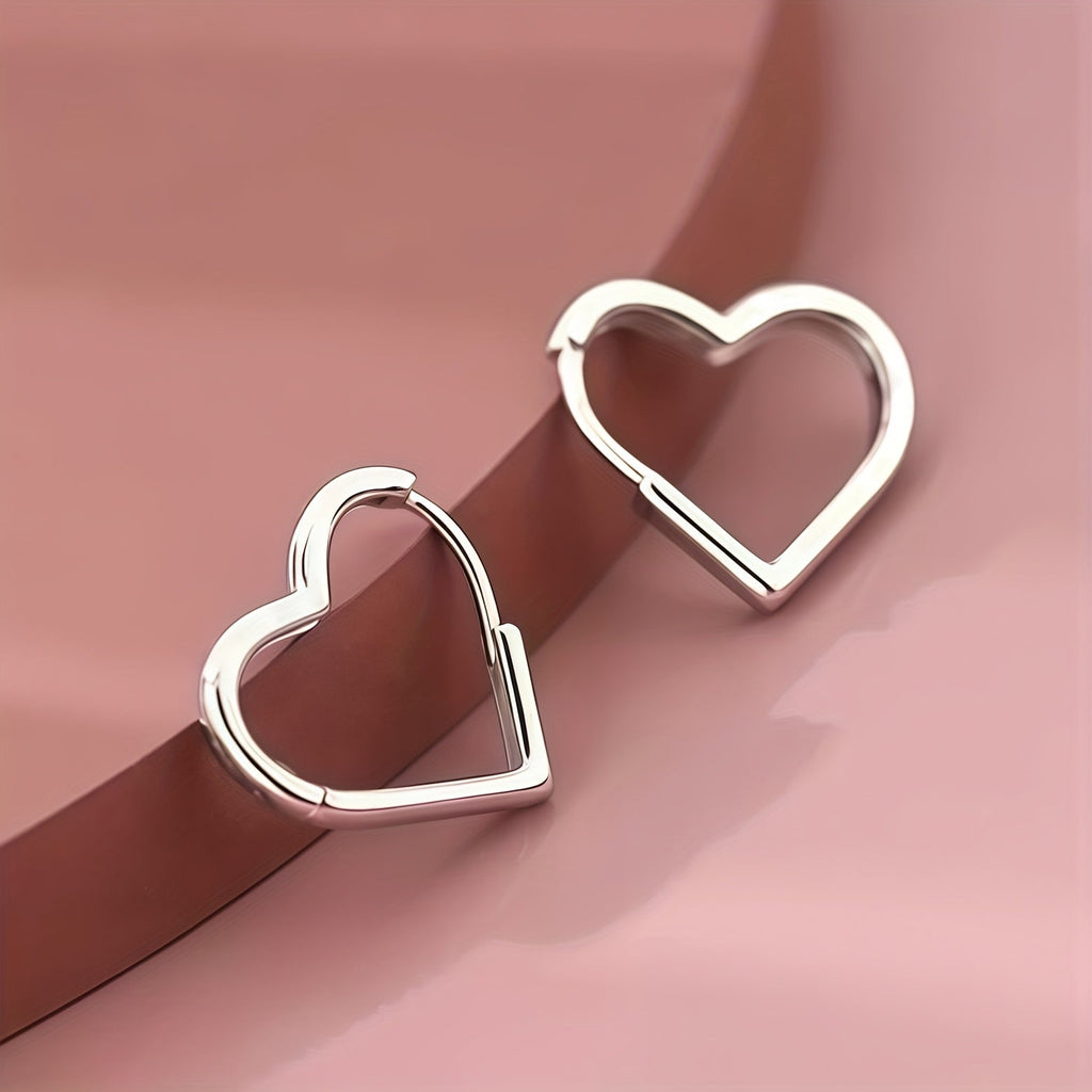 Pilar - Gold Heart-Shaped Stainless Steel Earrings