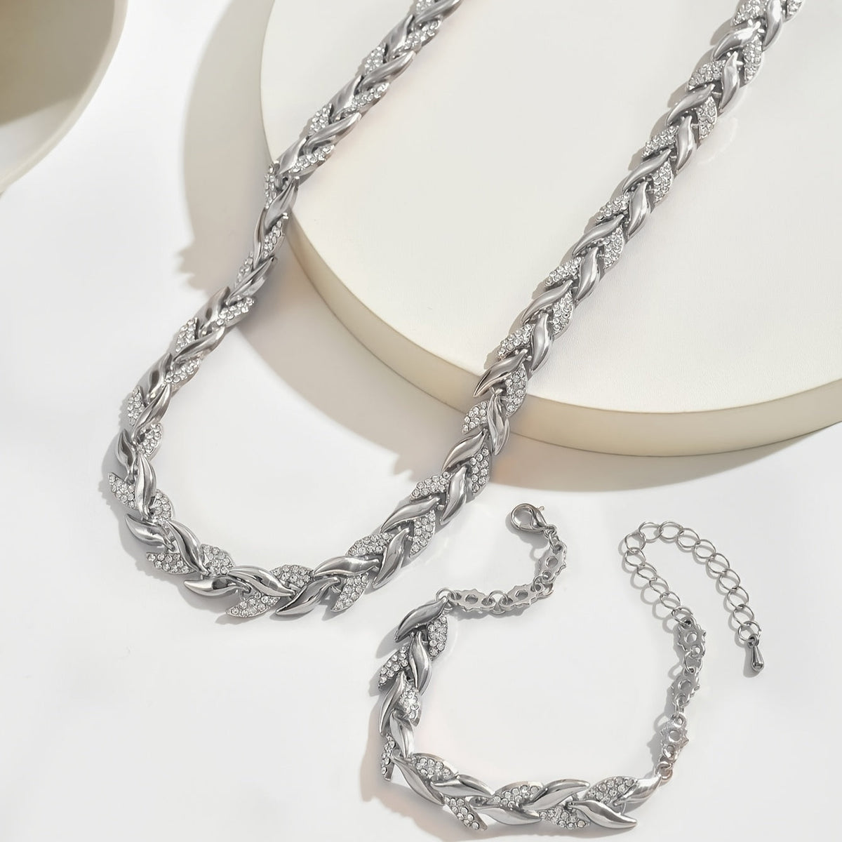 Berta - Spike Jewelry Set with Crystals