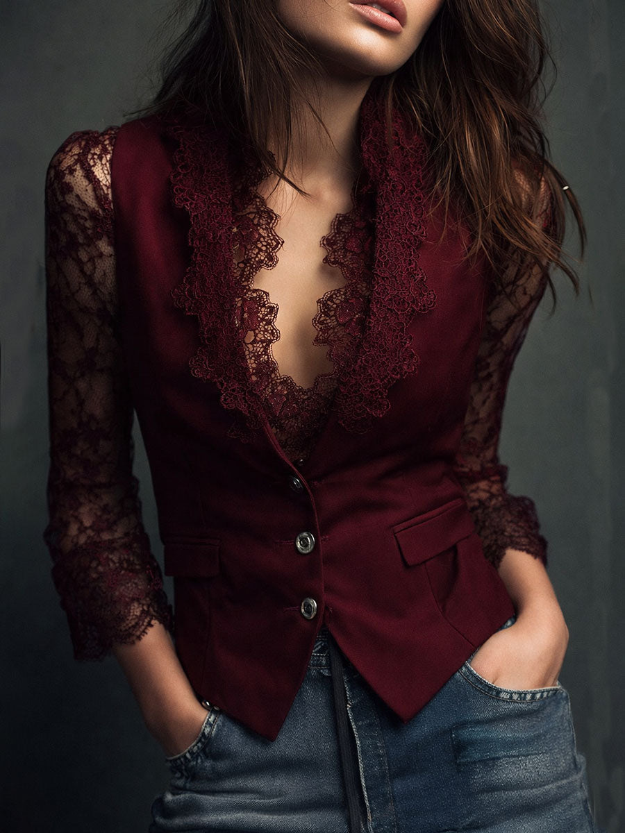 Laura | Jacket with Semi-Transparent Sleeves