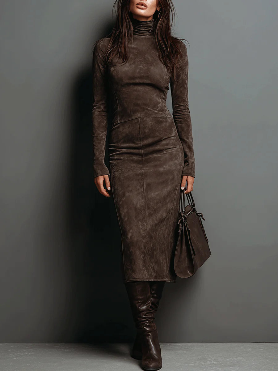 Lorène | Brown Long Midi Dress