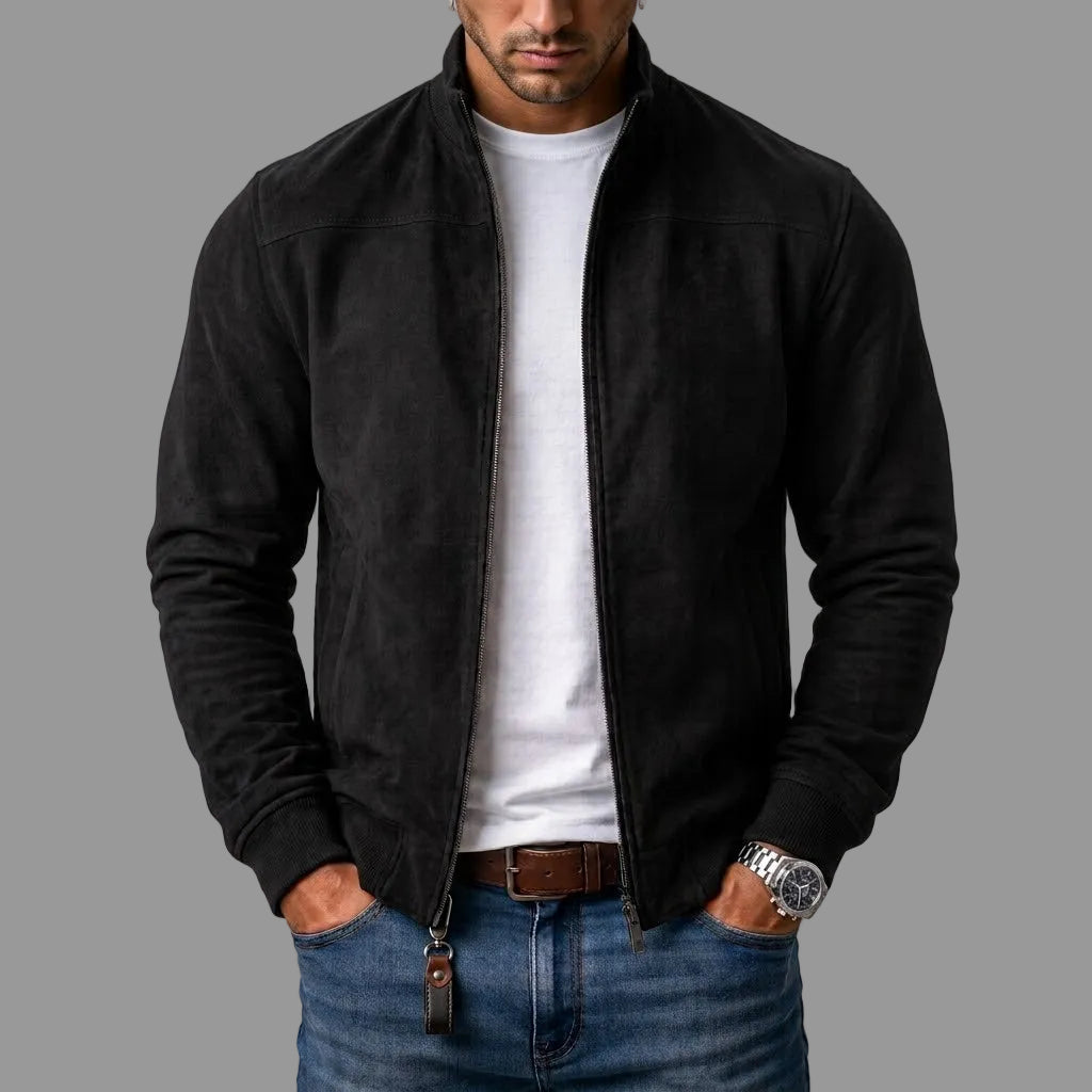 Corrado | Suede Bomber Jacket