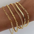 Emilia - 5-Piece Gold Bracelet Set
