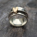 Isabel - Silver Ring with Gold Heart