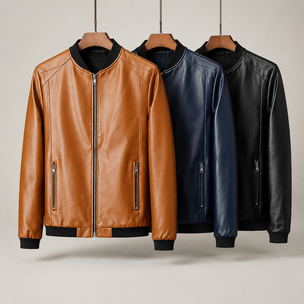 Domenico | Leather Bomber Jacket