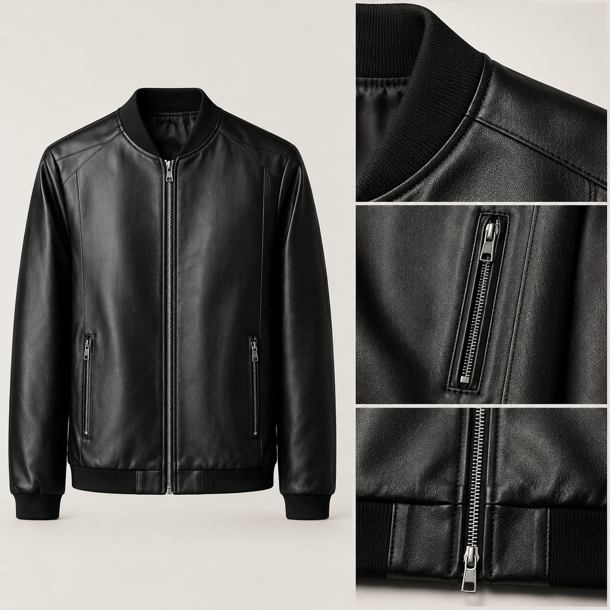 Domenico | Leather Bomber Jacket