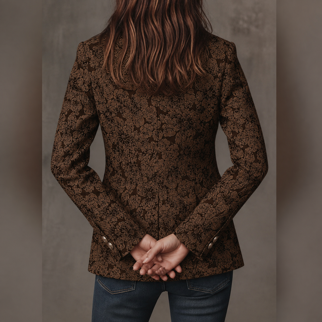 Michela | Blazer Jacquard Cachemire Slim