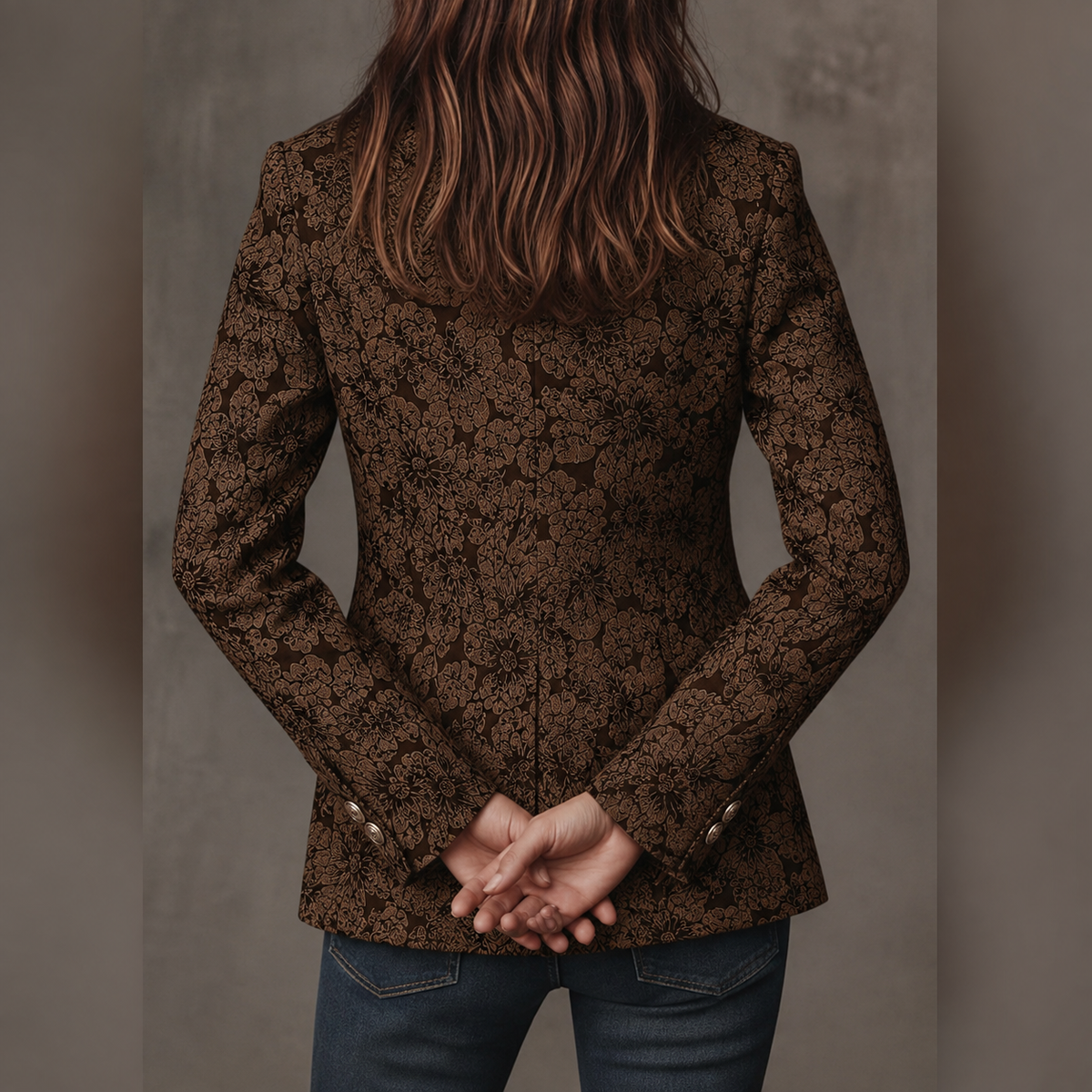 Michela | Blazer Jacquard Cachemire Slim