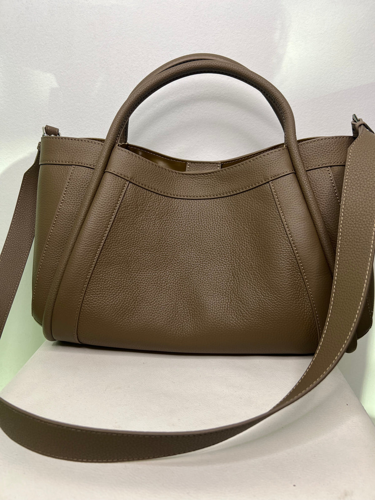 BORSA MEDIA IN PELLE - STELLA