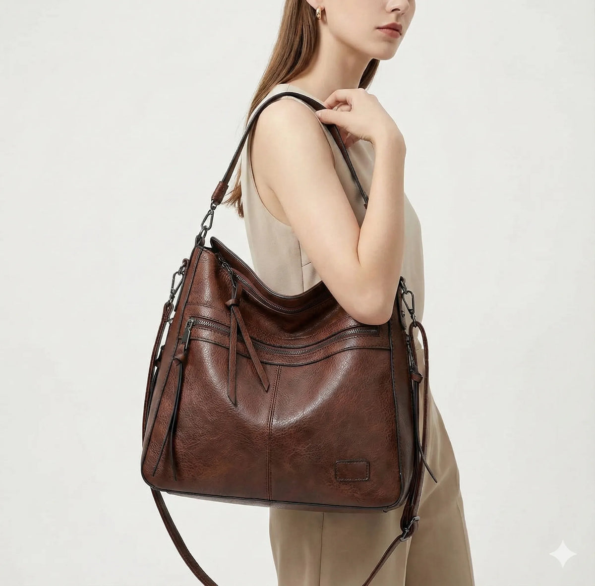 BORSA IN PELLE - PIETRA