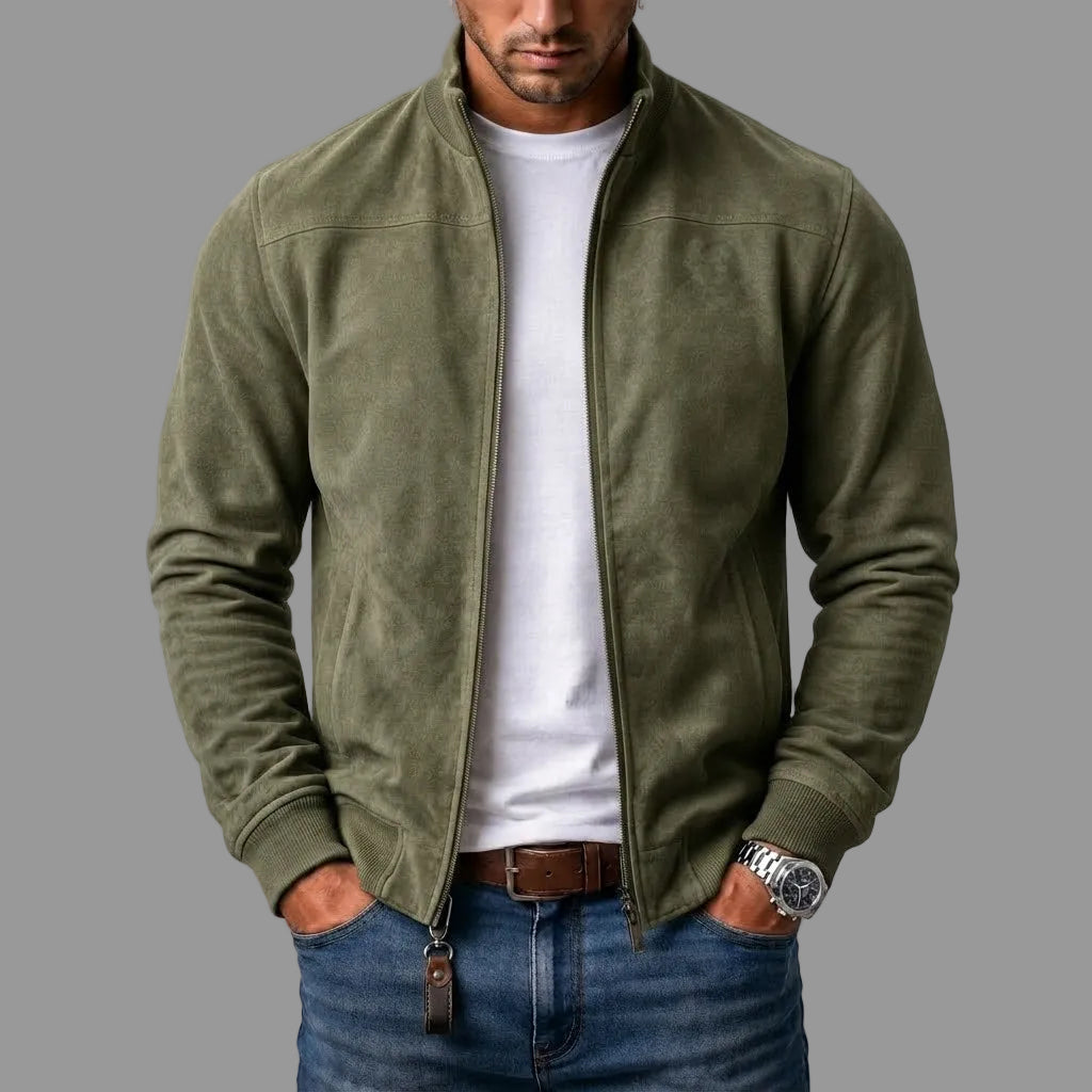 Corrado | Suede Bomber Jacket