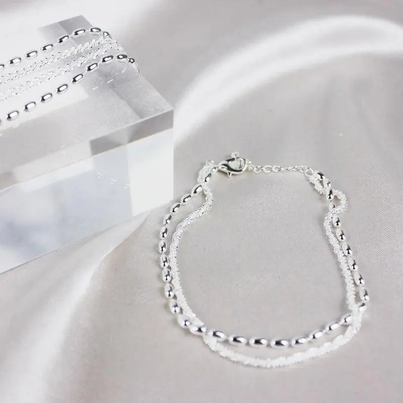 Amparo - Elegant Silver Bracelet Set with Cubic Zirconia Stones