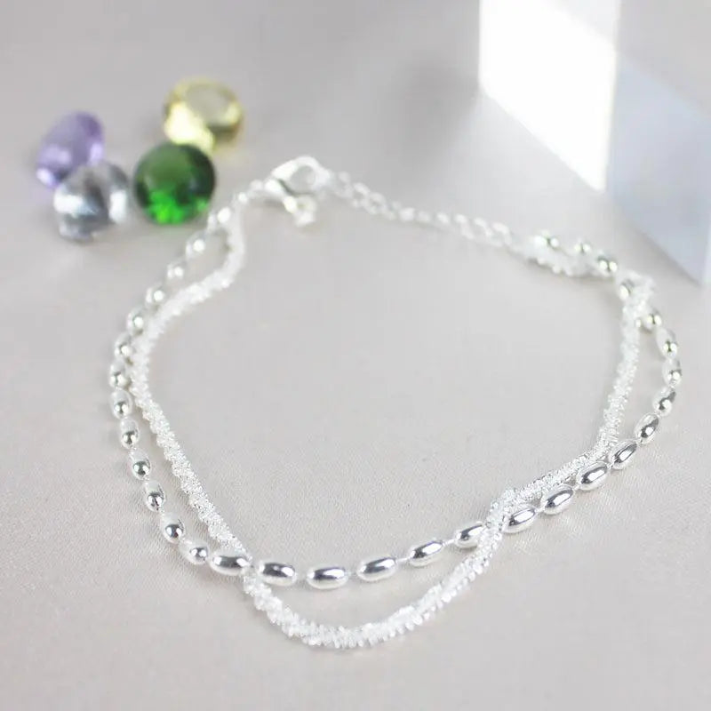Amparo - Elegant Silver Bracelet Set with Cubic Zirconia Stones