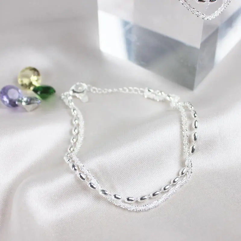 Amparo - Elegant Silver Bracelet Set with Cubic Zirconia Stones