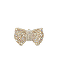 POCHETTE CON FIOCCO E STRASS - BIANCA