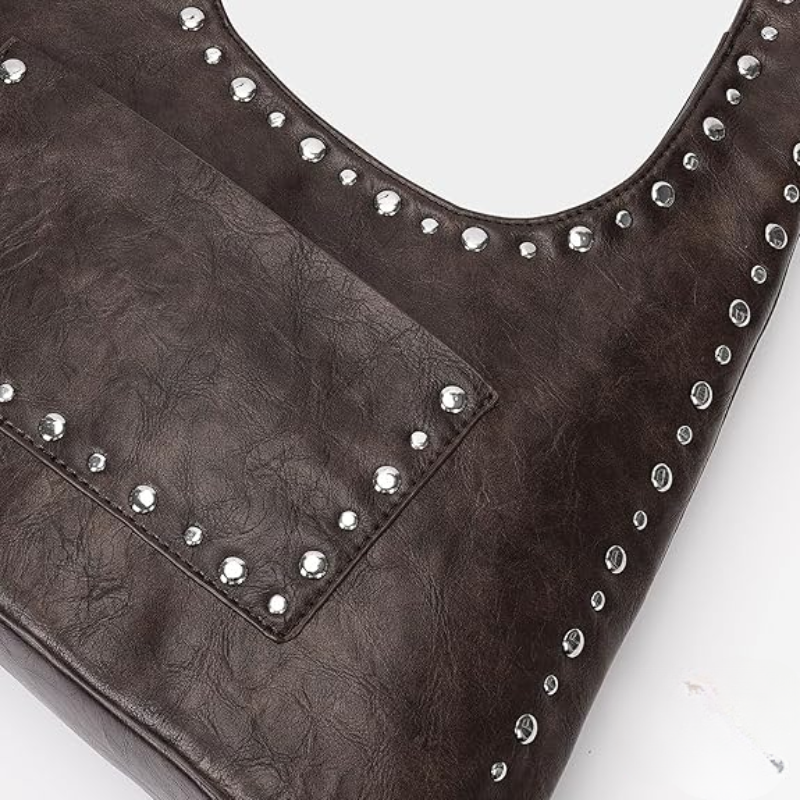 BORSA A SPALLA VINTAGE BOHO CON BORCHIE
