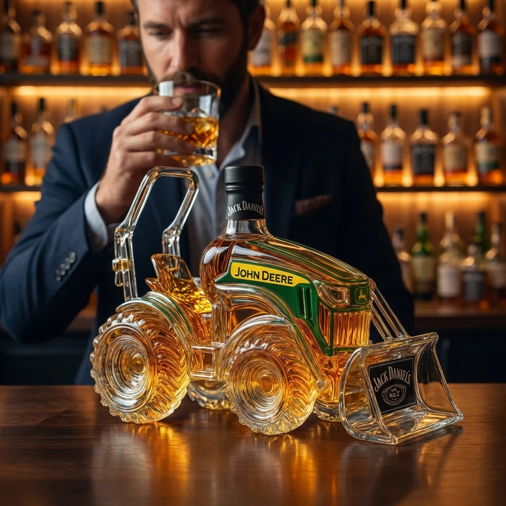 Whisky Decanter - Green Tractor Edition