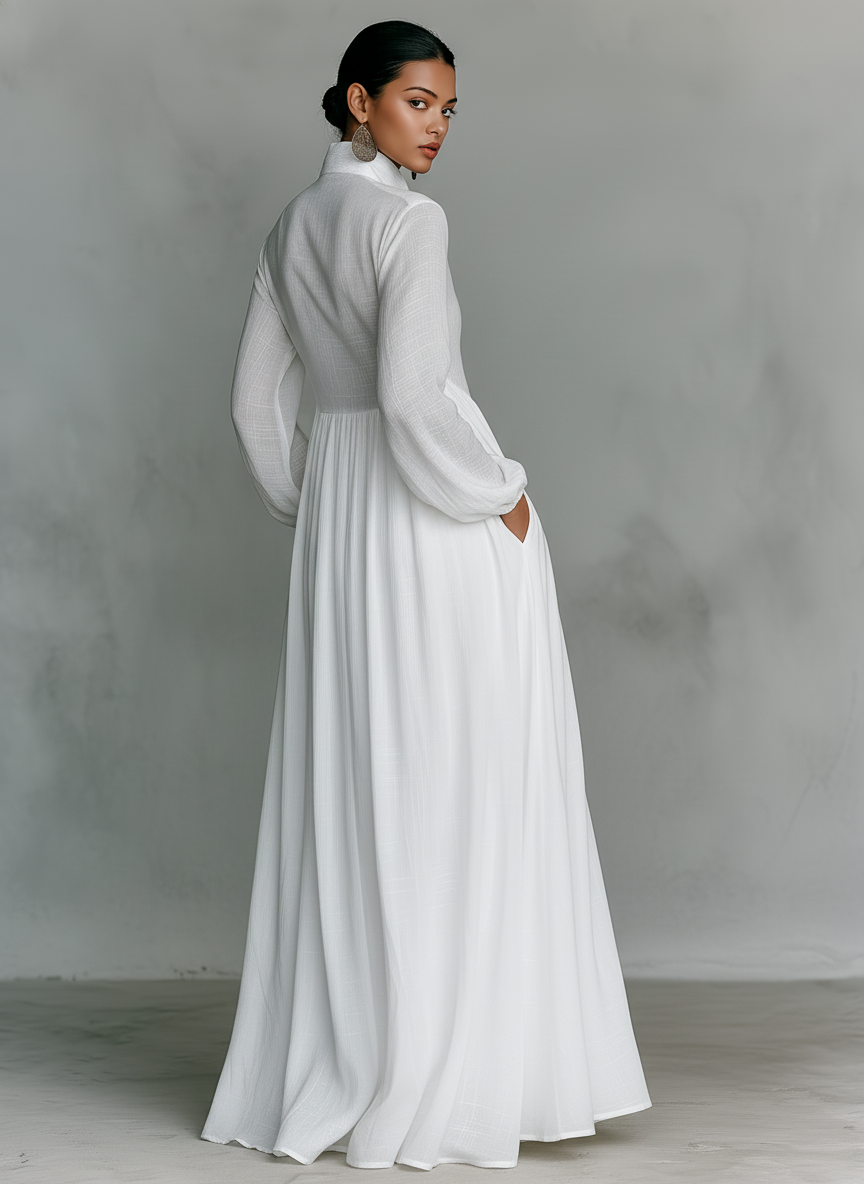 Maxi Cotton and Linen Dress