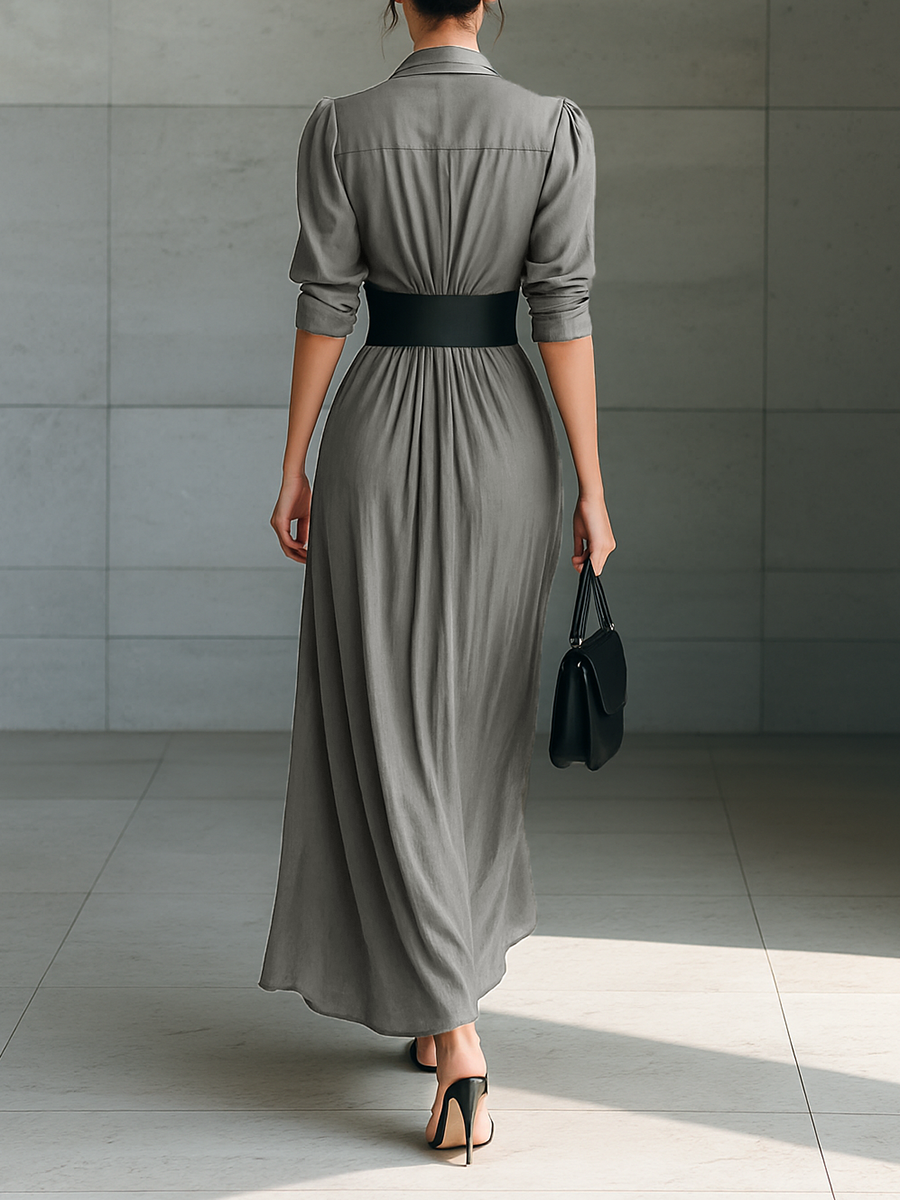 Zéphyrine | Pleated Maxi Dress