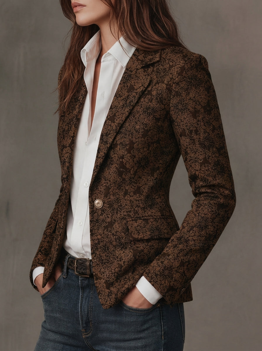 Antonia - Blazer in Jacquard con Motivo Paisley