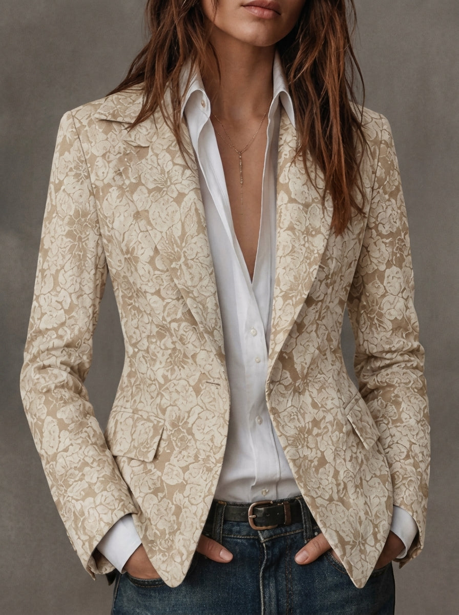 Antonia - Blazer in Jacquard con Motivo Paisley