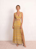Long dress with cut-out detail