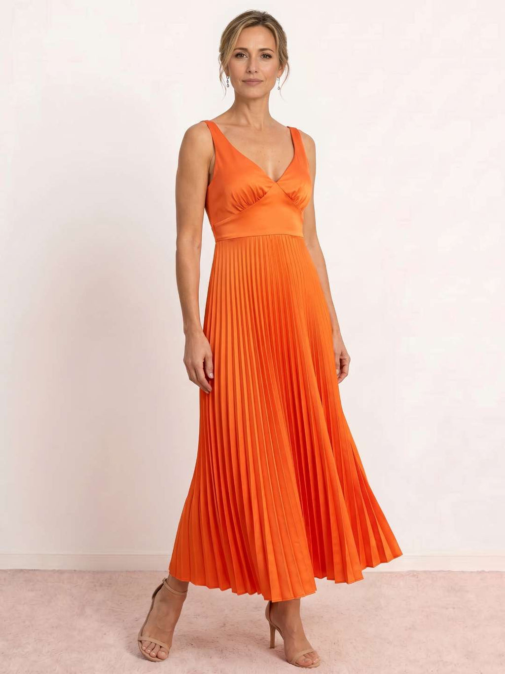 Vesta Pleated Midi Dress