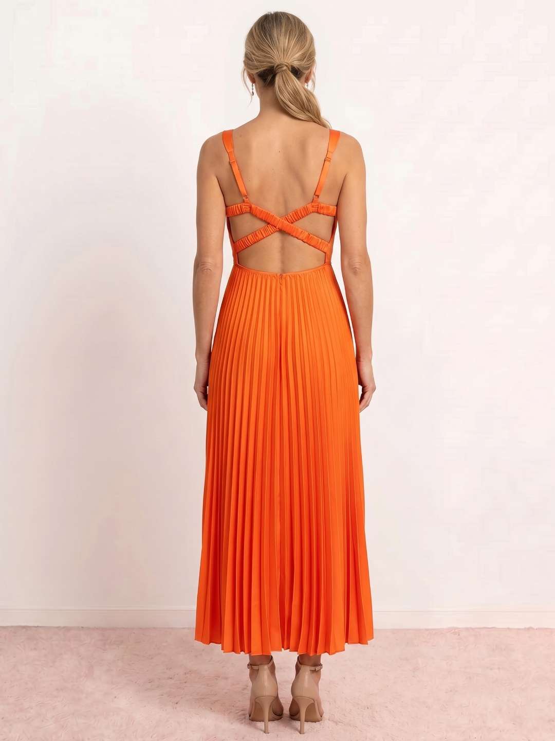 Vesta Pleated Midi Dress