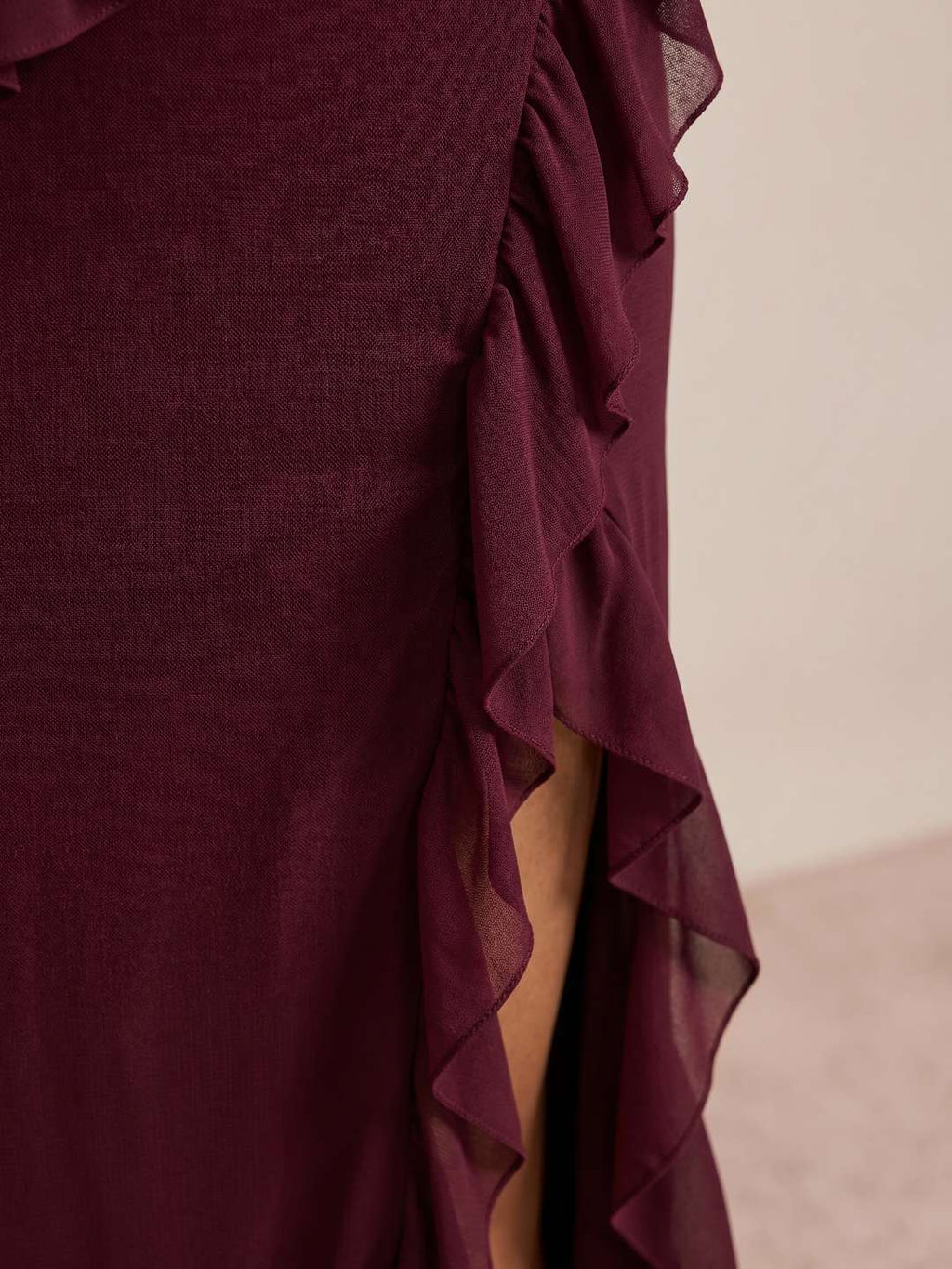 Asymmetrical ruffled dress