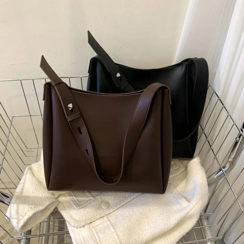 BORSA IN PELLE + POCHETTE - GLASS