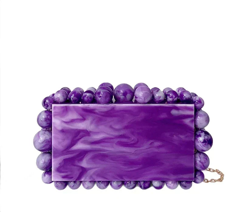 POCHETTE MARMORIZZATA IN ACRILICO