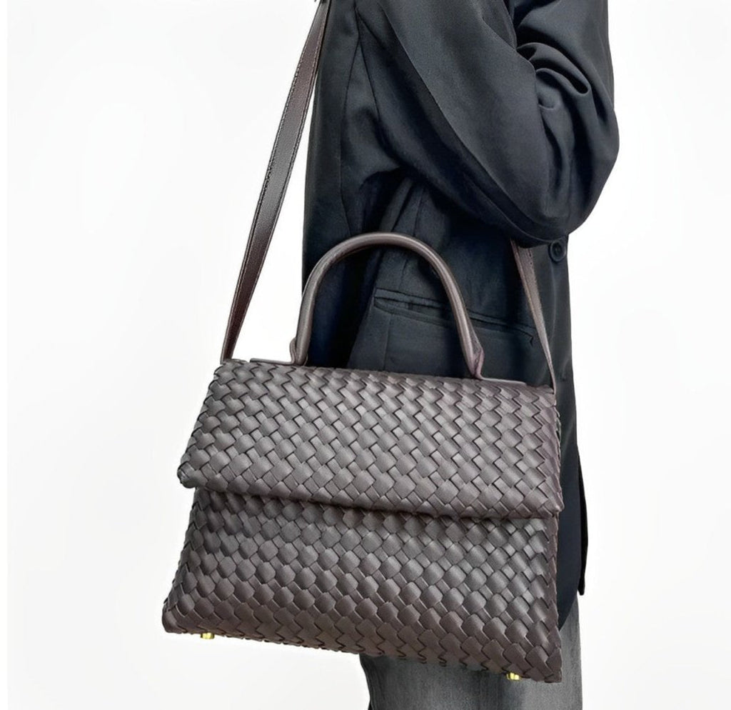BORSA IN PELLE INTRECCIATA - DÉBORA