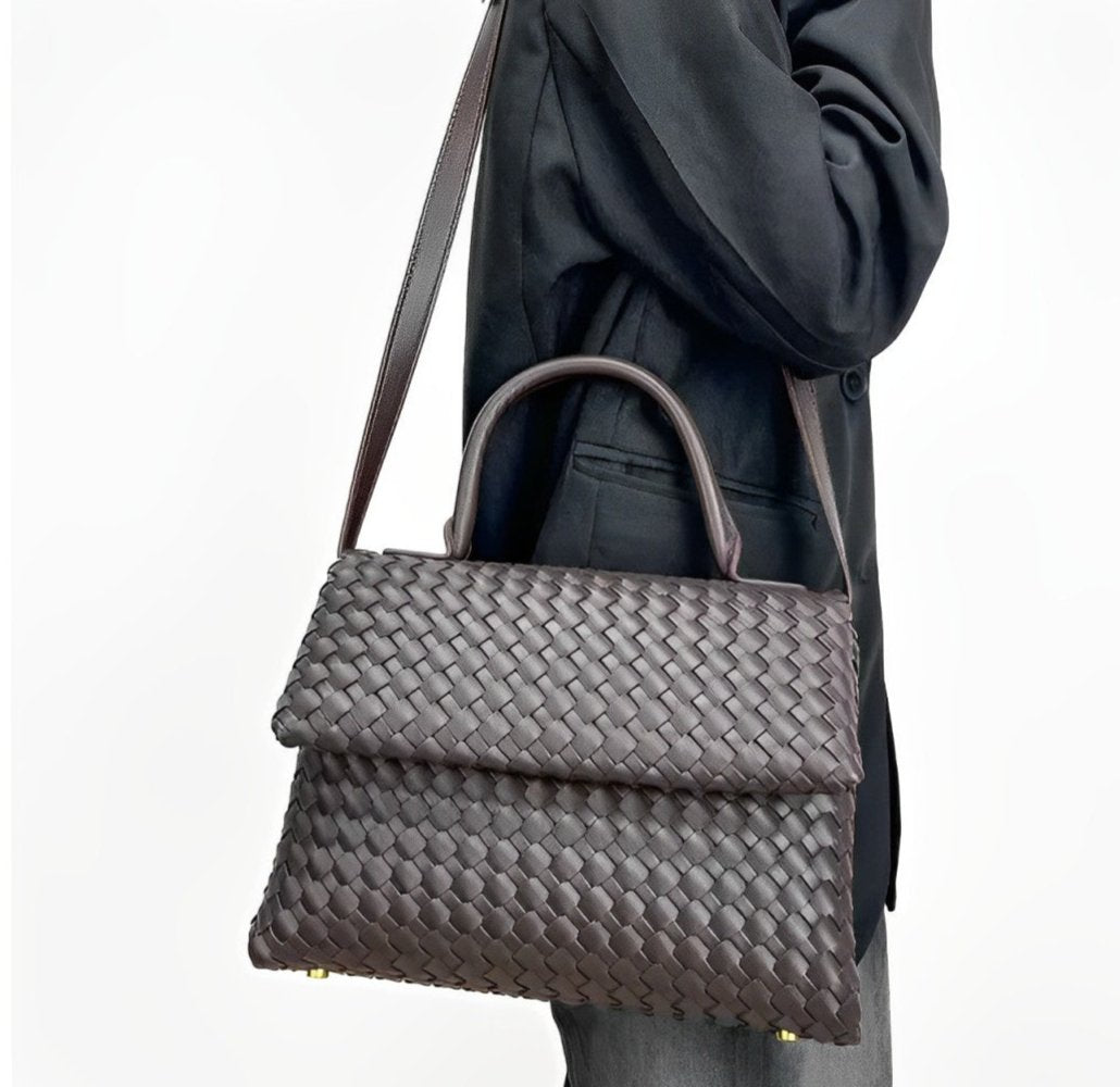 BORSA IN PELLE INTRECCIATA - DÉBORA
