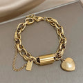 Guadalupe - Gold Heart Charm Bracelet