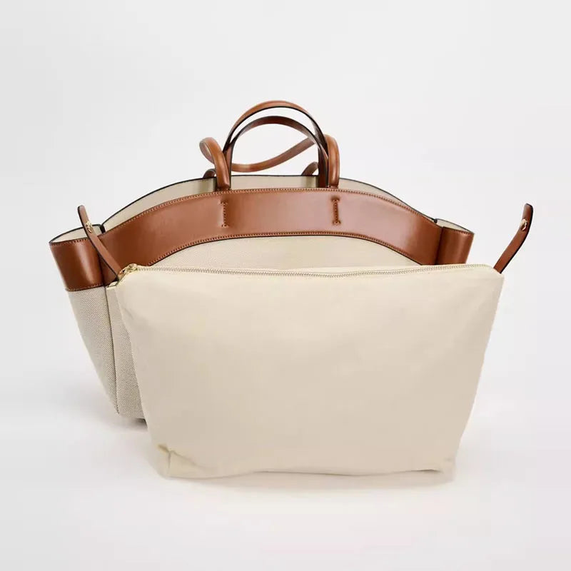 BORSA TOTE IN TELA - VIOLETA