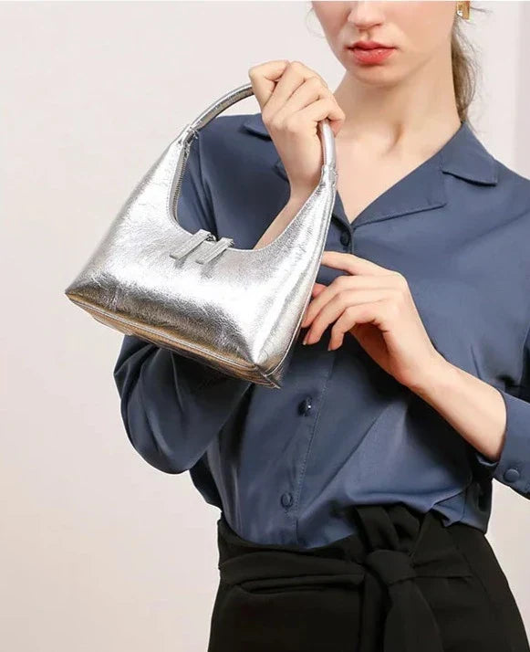 BORSA BAGUETTE IN PELLE - AURORA
