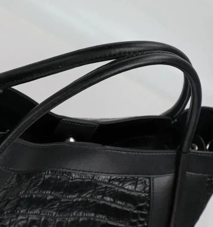 BORSA MEDIA IN PELLE - CHLOE CROCO