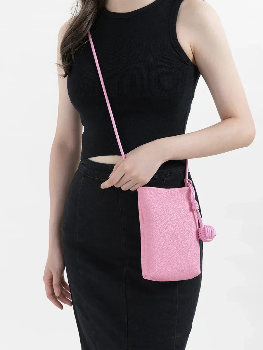 BORSA PORTA CELLULARE PICCOLA IN PELLE - SARAH