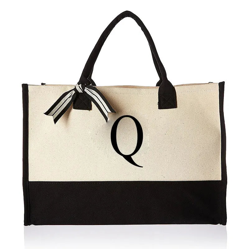 BORSA IN TELA PERSONALIZZATA CON INIZIALE